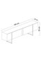 Hanah Home Juego Muebles Sala Travertino y Oro Melamina y Metal